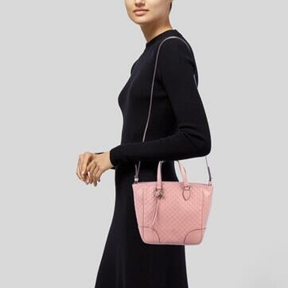 Gucci micro Guccissima bag Bree pink monogram GG crossbody bag - Picture 2 of 15